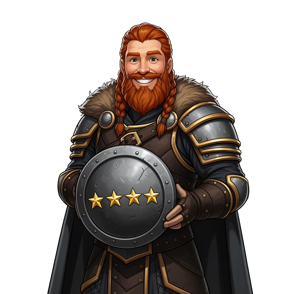 Casino Vikings mascot — Betygsskölden